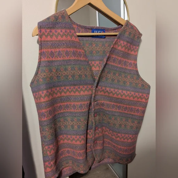 Vintage 80's-90's Fleece Vest - Picture 2 of 4